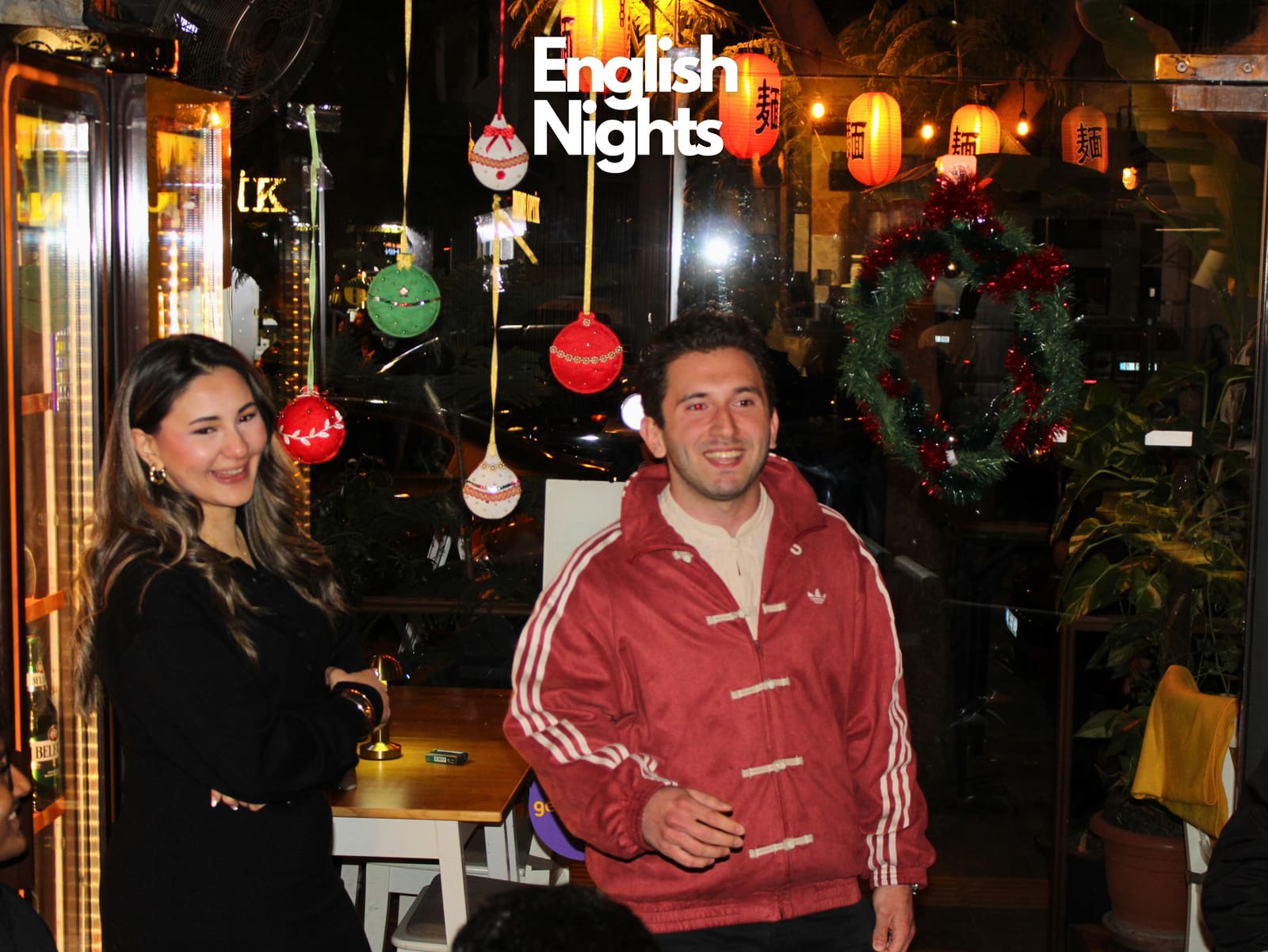 Students at an English Nights event